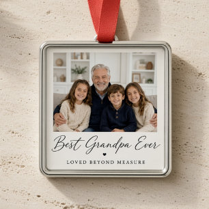Ornamento De Metal Melhor Avô do Mundo Foto Personalizada dos Netos