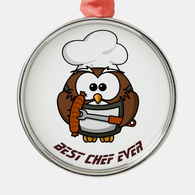 Ornamento De Metal Melhor Chef de sempre (Frente)