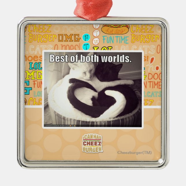 Ornamento De Metal Melhor de ambos os mundos (Frente)