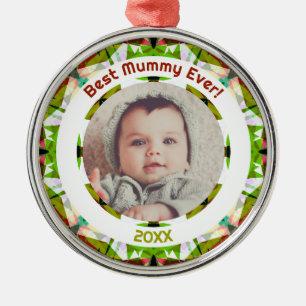 Ornamento De Metal Melhor Mãe do Dia da Mãe Nunca Bebê Foi Dotada Fot