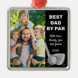 Ornamento De Metal Melhor Pai Por Golfe De Fotografia Personalizado D