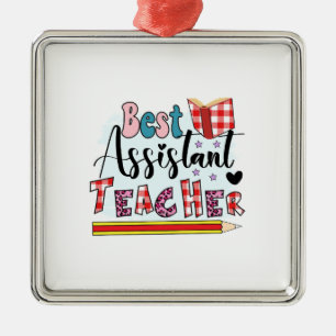 Ornamento De Metal Melhor Professora Assistente