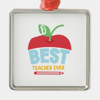 Ornamento De Metal Melhor Professora Do Mundo