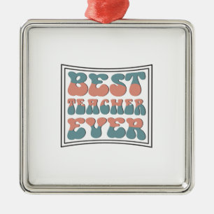Ornamento De Metal Melhor Professora Do Mundo