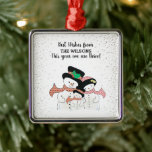 Ornamento De Metal Melhores Desejos da Família Snowman<br><div class="desc">Belos designs de aquarela que retratam o Natal em diferentes padrões. Vidro colorido e fita incluídos</div>
