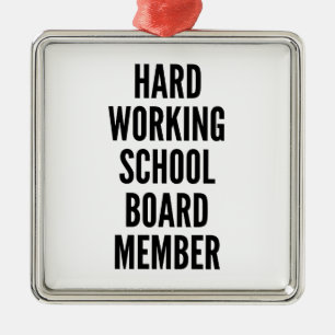 Ornamento De Metal Membro do Conselho da Escola de Trabalho do duro