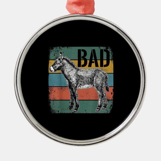 Ornamento De Metal Meme Donkey Mau | Presentes Cute Donkey Lover (Frente)