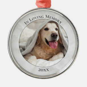 Ornamento De Metal MEMORIAL FOTO PET personalizável