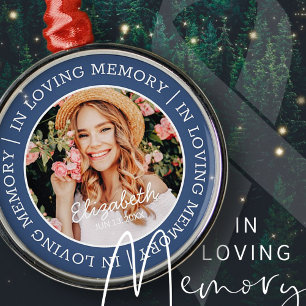 Ornamento De Metal Memorial In Loving Memory Modern Custom Photo