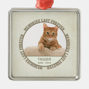 Ornamento De Metal Memorial - Perda de Pet - Foto/Nome Personalizado