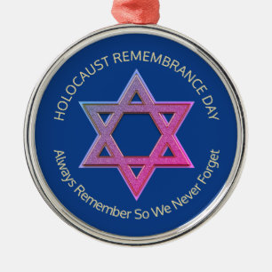 Ornamento De Metal Memorial YOM HASHOAH do Holocausto
