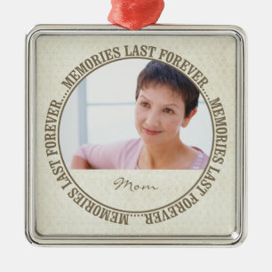 Ornamento De Metal Memórias Último Nome/Foto Personalizada para Mem