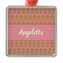 Menina de Biscoito de Gengibre de Natal Rosa Adici