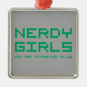 Ornamento De Metal Meninas Nerdy 2