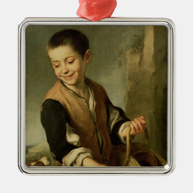 Ornamento De Metal Menino com um cão, c.1650 (Frente)