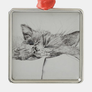 Ornamento De Metal Menino sonolento de Monty