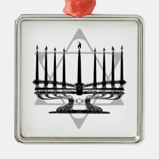 Ornamento De Metal Menorah e estrela