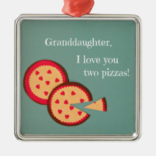 Ornamento De Metal Mensagem de Namorados humorística para a neta