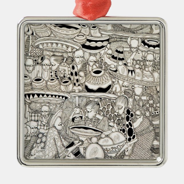 Ornamento De Metal Mercado (Frente)