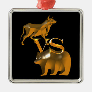 Ornamento De Metal Mercado Bull Vs Bear