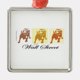 Ornamento De Metal Mercado Bull Wall Street