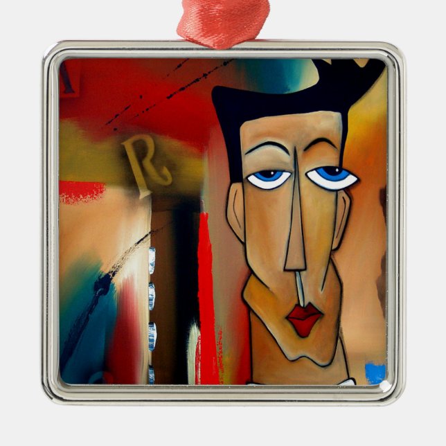 Ornamento De Metal merger-abstrato art (Frente)