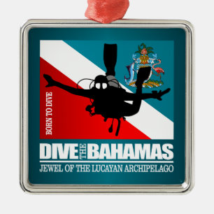 Ornamento De Metal Mergulhe As Bahamas DF2