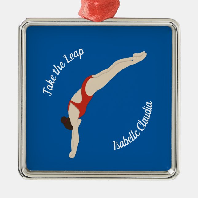 Ornamento De Metal Mergulho (Frente)