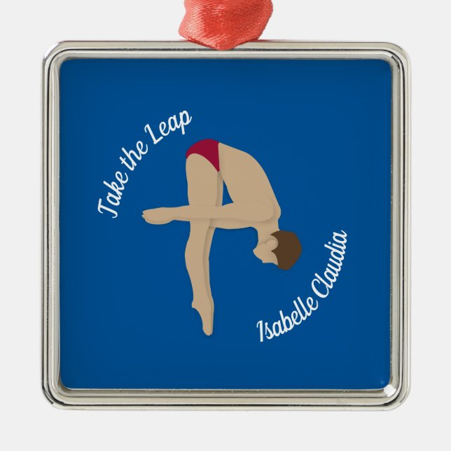 Ornamento De Metal Mergulho (Frente)