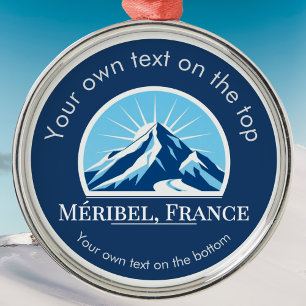 Ornamento De Metal Méribel França ski resort souvenir medalha