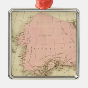 Ornamento De Metal Meridianos principais Washington e Paris