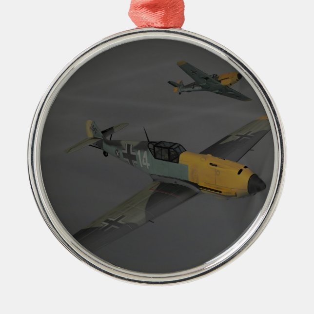 Ornamento De Metal Messerschmitt ME109 (Frente)