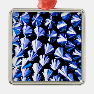 Ornamento De Metal Metal Azul de Prata