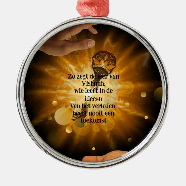 Ornamento De Metal Metalen ornament met de leer van Vishnuh  (Frente)