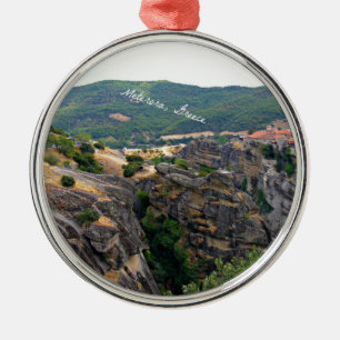 Ornamento De Metal Meterora, paisagem Grécia