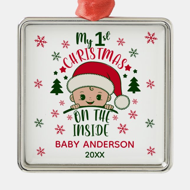 Ornamento De Metal MEU NATAL DE 1rua NA DENTRO (Frente)