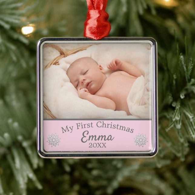 Ornamento De Metal Meu Primeiro Natal (Árvore)