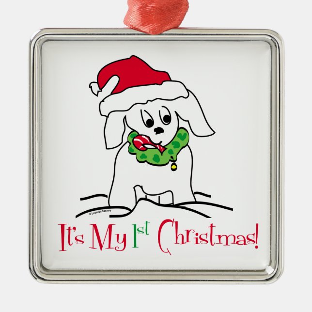 Ornamento De Metal Meu Primeiro Natal (Frente)