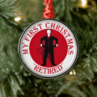 Ornamento De Metal Meu Primeiro Natal Aposentado