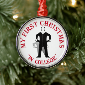 Ornamento De Metal Meu Primeiro Natal Na Faculdade