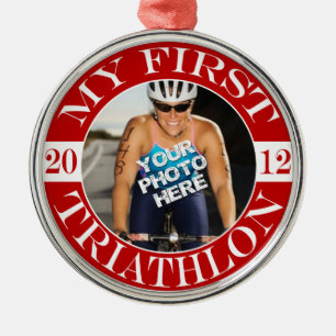Ornamento De Metal Meu primeiro Triathlon - 2012