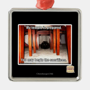 Ornamento De Metal Meu templo é preparado