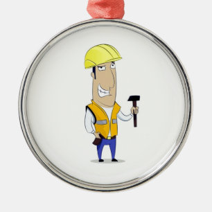 ORNAMENTO DE METAL MEU TRABALHADOR DA CONSTRUÇÃO FAVORITO *