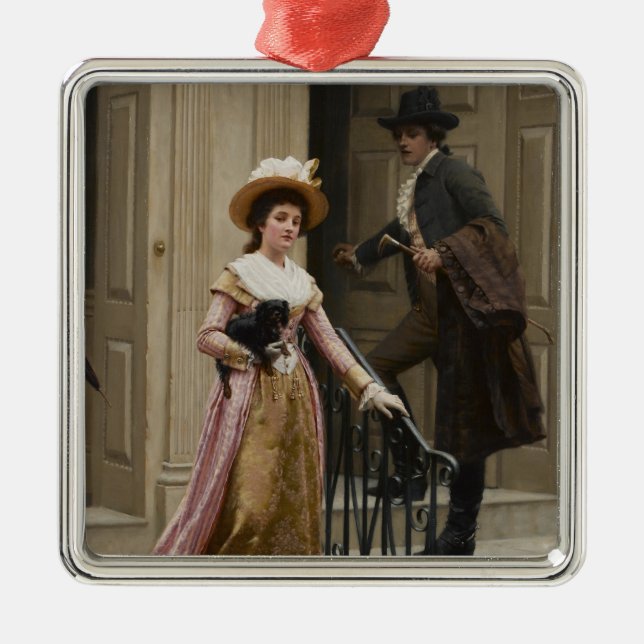 Ornamento De Metal Meu vizinho de porta próxima (Casal flertando) (Be (Frente)