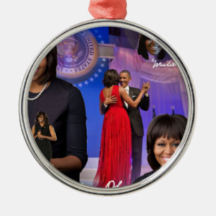 Ornamento De Metal Michelle Obama