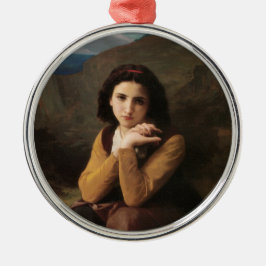 Ornamento De Metal Mignon (Sweet Young French Girl) (por Bouguereau) 