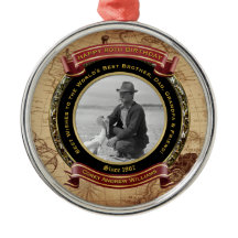 Milestone Birthday Dourado Photo Vintage Map 80