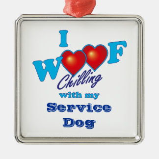 Ornamento De Metal Mim cão do serviço do Woof