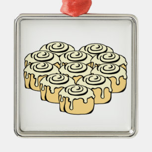 Ornamento De Metal Mim desenhos animados doces dos bolos do amor de