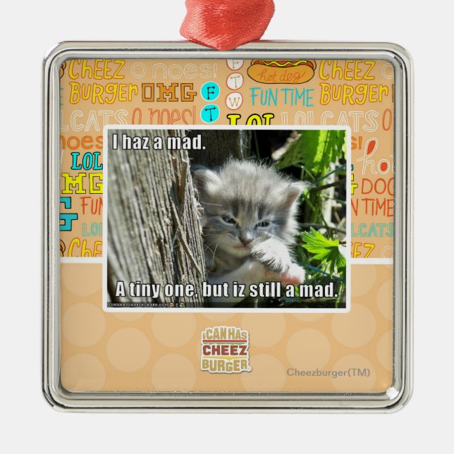 Ornamento De Metal Mim haz um louco (Frente)